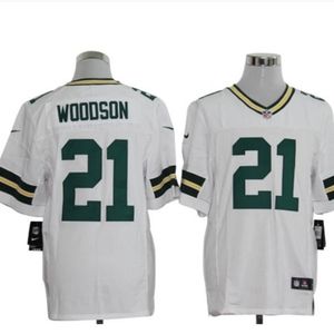 Charles Woodson Green Bay Packers 21 White Stitched Nike Elite NFL Jersey